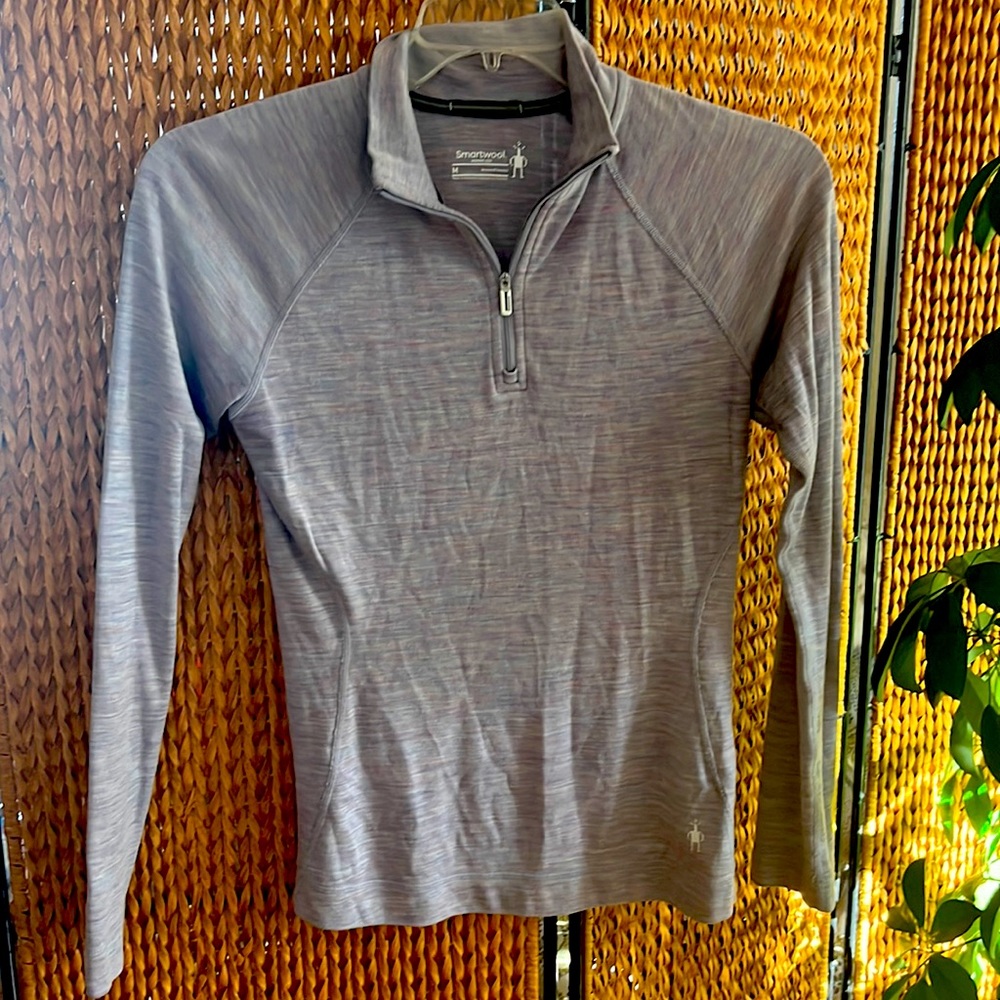 SMARTWOOL  merino wool 1/4 zip pullover base layer top